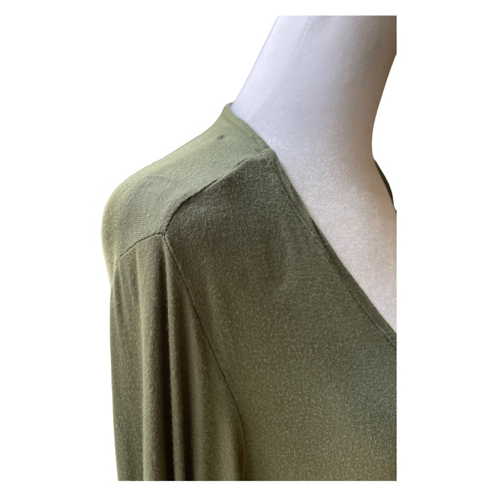 Lilian XL long cardigan in olive color - Picture 5 of 8